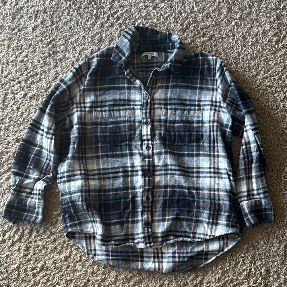Madewell plaid flannel button down shirt